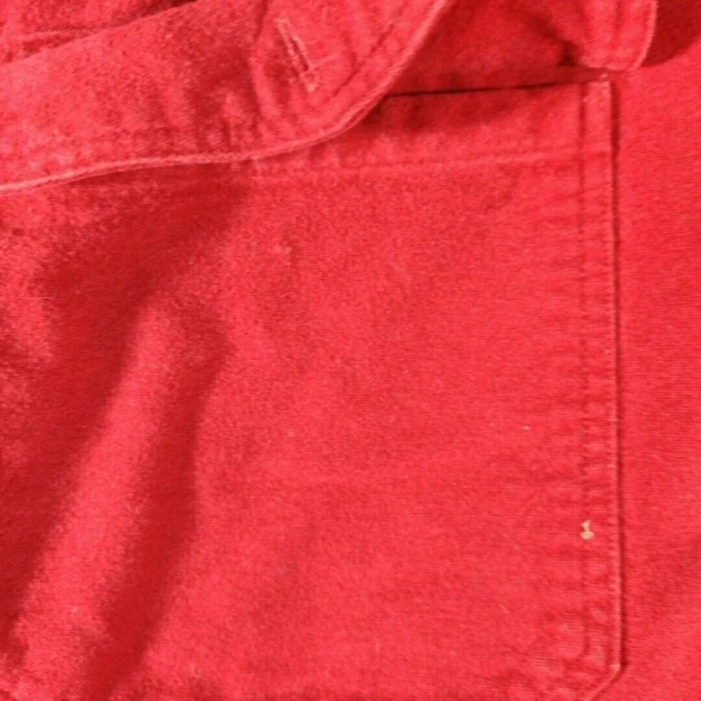 Lands End Shirt Mens XL 17-17.5 Red3 Button‎ Down Long Sleeve Normcore Basic